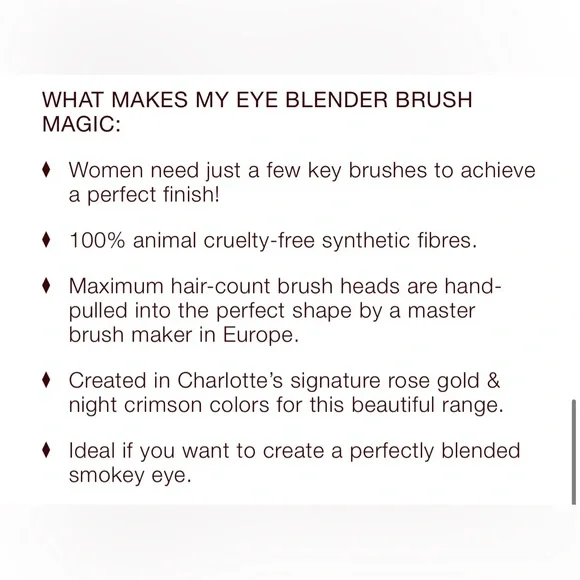 ✨ Charlotte Tilbury EYE BLENDER BRUSH - Picture 3 of 3